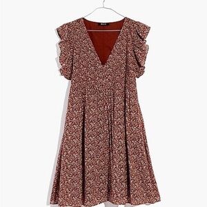 Madewell Women's Pintuck Mini Dress in Florentine Floral
